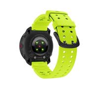 VMBVBHMDF 22mm Universal Double Pin Buckle Silicone Strap Fit For Garmin Forerunner 255/265/Venu 3 Venu 2 Vivoactive 4 Replacement Strap(Green)