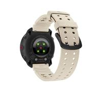 VMBVBHMDF 22mm Universal Double Pin Buckle Silicone Strap Fit For Garmin Forerunner 255/265/Venu 3 Venu 2 Vivoactive 4 Replacement Strap(Starlight)