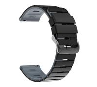 VMBVBHMDF 22MM Universal Piano Key Dual Color Silicone Strap Fit For Huawei Watch GT6/GT6Pro GT5 GT4 GT3 46mm Replacement Strap(Black Grey)