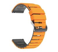 VMBVBHMDF 22MM Universal Piano Key Dual Color Silicone Strap Fit For Huawei Watch GT6/GT6Pro GT5 GT4 GT3 46mm Replacement Strap(Orange Black)