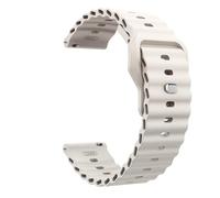 VMBVBHMDF 22mm Universal Side Hole Wave Silicone Strap, Fit For Garmin Venu 4 45mm Forerunner 570 47mm 970 46mm Replacement Strap(Starlight)
