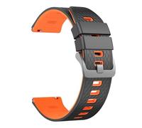 VMBVBHMDF 22mm Universal Sports Honeycomb Silicone Strap Fit For Garmin Venue 2 3 4 45mm Vivoactive 4/Pioneer 570 265 255 Replacement Strap(Black Orange)