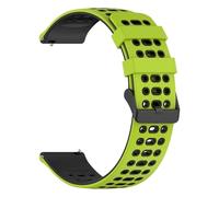 VMBVBHMDF 22MM universal three row hole dual color silicone strap, suitable fit for Huawei Watch GT6/GT6Pro GT5 GT4 GT3 46mm replacement strap(Lime black)