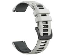 VMBVBHMDF 22mm Universal Two-color Sports Silicone Strap Fit For Replacement Strap Of Garmin Forerunner 255/265/vivo Active 4 Bracelet(Gray graphite gray)