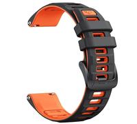 VMBVBHMDF 22mm Universal Two-color Sports Silicone Strap Fit For Replacement Strap Of Garmin Forerunner 255/265/vivo Active 4 Bracelet(Black Orange)
