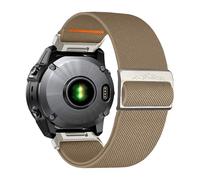 VMBVBHMDF 26/22mm Elastic Nylon Loop Strap Fit For Garmin Fenix 8 E 5 5X 6X 6 7 7X Pro/TACTIX/Mk2 Mk2i G1/Enduro 2 3 Sport Bracelet Watchband(Khaki,22mm)