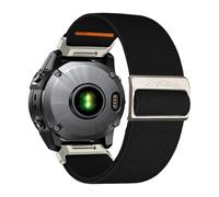 VMBVBHMDF 26/22mm Elastic Nylon Loop Strap Fit For Garmin Fenix 8 E 5 5X 6X 6 7 7X Pro/TACTIX/Mk2 Mk2i G1/Enduro 2 3 Sport Bracelet Watchband(Black,26mm)