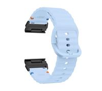 VMBVBHMDF 26mm 22mm Silicone Strap Fit For Garmin Fenix 8 E 7 7X 6X Pro 5XPlus Epix Pro Gen 2 47mm 51mm/Enduro 3 QuickFit Watchband Bracelet(Blue black,26mm)