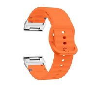 VMBVBHMDF 26mm 22mm Silicone Strap Fit For Garmin Fenix 8 E 7 7X 6X Pro 5XPlus Epix Pro Gen 2 47mm 51mm/Enduro 3 QuickFit Watchband Bracelet(Orange silver,22mm)