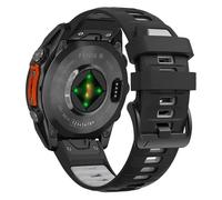VMBVBHMDF Fit For Garmin Fenix 8 43mm 47mm 51mm Sports Silicone Wristband Fit For Garmin EpixQuatix7 Fenix 7X 6X 7S Pro Descent Mk3 Band(Black gray,20mm)