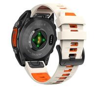 VMBVBHMDF Fit For Garmin Fenix 8 43mm 47mm 51mm Sports Silicone Wristband Fit For Garmin EpixQuatix7 Fenix 7X 6X 7S Pro Descent Mk3 Band(Starlight Orange,20mm)