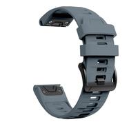 VMBVBHMDF Fit For Garmin Fenix 8 7 7X Pro Forerunner 965 955 Strap 20/22/26mm Monochrome Quick Release Stainless Steel Buckle Silicone Strap(Twilight Blue,26mm)