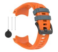 VMBVBHMDF Fit For Garmin Instanct3 45 50mm Dual Color Silicone Seamless Strap(Orange twilight blue,50mm)