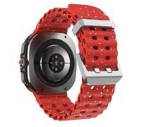 VMBVBHMDF Marine Silicone Strap Fit For Samsung Galaxy Watch 7 Ultra 47mm Bracelet No Gaps Sport Band For Galaxy Watch 7 Ultra Replacement Watchband(Red 2)