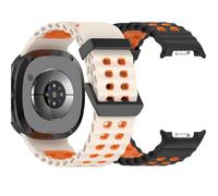 VMBVBHMDF Marine Strap Fit For Samsung Galaxy Watch 8/8 Classic Sport Breathable Wristband For Galaxy Watch 8 40/44mm Two-Tone Silicone Band(Blue Black H)