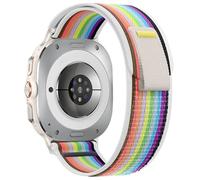 VMBVBHMDF No Gap Trail Loop Strap Fit For Samsung Galaxy Watch 7 Ultra 47mm Nylon Band Bracelet Wristband For Samsung Ultra 47mm Belt (White rainbow)