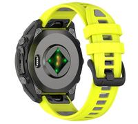 VMBVBHMDF Quick Fit Fenix8 Band Fit For Garmin FenixE 6 6X Epix Pro Gen 2 51mm 47mm Doulbe Color Silicone 22mm 26mm Strap Fit For Garmin Fenix 7X 7(Yellow gray,20mm)