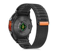 VMBVBHMDF QuickFit 20mm 22mm 26mm Woven Nylon Strap Fit For Garmin Fenix E 8 47mm 51mm 7 7S 7X 6 6S 6X 5 5X/Enduro 3/Epix Pro Instinct Strap(Black,26mm)