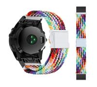 VMBVBHMDF QuickFit 22 26mm Bracelet Strap Fit For Garmin Fenix 7X 7Pro Solar 6X 6 Pro 5 5X Plus MARQ EPIX Gen 2 Mk2i Mk2 Nylon Watchband(Rainbow,22mm)