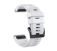 VMBVBHMDF QuickFit 22/26mm Silicone Watch Strap Fit For Garmin Fenix 8 Pro 8 7X/D2 Mach 2 1Pro/Instinct 3 2X/Tactix 8 7Replacement Watch Band(White,26mm)