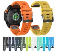 VMBVBHMDF QuickFit 22mm 26mm Silicone Strap Fit For Garmin Fenix E 8 7 7X 6X 6 5X 5 Pro GPS Sports Band Enduro 3 Quatix 8 7 Bracelet Watchband(Navy Blue,26mm)