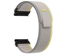 VMBVBHMDF QuickFit 26/22/20mm Wild Diameter Nylon Loop Strap Is Suitable Fit For Garmin Fenix 8 51/47/43mm 7S E Correa Replacement Strap,(Yellow with beige,26mm)