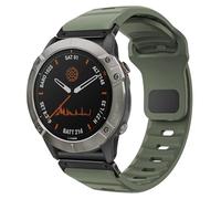 VMBVBHMDF QuickFit Silicone Strap 22mm 26mm Fit For Garmin Fenix 8 E 7 7X 6X Pro 5XPlus Epix Pro Gen 2 47mm 51mm Enduro 3 No Gaps Watchband(Grey Green 1,22mm)