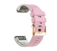 VMBVBHMDF Silicone Leather 20mm Band Strap Fit For Garmin Fenix 8 43MM Quick Release Bracelet Wristband For Fenix 7S Pro 6S Pro 5S Plus Correa(Pink)