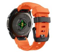 VMBVBHMDF Sport Silicone Band Fit For Garmin Fenix 8 E 7 7X Pro 6 6X 5 5X/Epix/Instinct/Forerunner 970 QuickFit 22mm 26mm Watch Strap Bracelet(Orange,22mm)