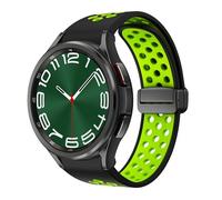 VMBVBHMDF Strap For Samsung Galaxy Watch 6 Classic 47mm 43mm 46mm D-Buckle Bracelet Galaxy Watch 7/6/4/5 Pro 45mm 40mm 44mm Band(Black green)