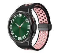 VMBVBHMDF Strap For Samsung Galaxy Watch 6 Classic 47mm 43mm 46mm D-Buckle Bracelet Galaxy Watch 7/6/4/5 Pro 45mm 40mm 44mm Band(Black pink)