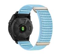 VMBVBHMDF Suitable fit for Garmin Fenix 7X 8X 8 7 Pro Fenix 6X 6 5X Forerunner 965 955 20 22 26mm two section high mountain nylon sports quick pack strap(Light Blue,22mm)