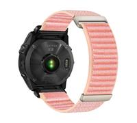 VMBVBHMDF Suitable fit for Garmin Fenix 7X 8X 8 7 Pro Fenix 6X 6 5X Forerunner 965 955 20 22 26mm two section high mountain nylon sports quick pack strap(Pink,26mm)