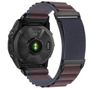 VMBVBHMDF Suitable fit for Garmin Fenix 7X 8X 8 7 Pro Fenix 6X 6 5X Forerunner 965 955 20mm 22mm 26mm two section high mountain nylon sports quick pack strap(Indigo blue,22mm)