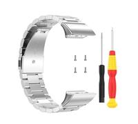 VMBVBHMDF Suitable Fit For Garmin Forerunner 30/35 Three Bead Metal Strap Forerunner 30 35j Stainless Steel Strap Watch Accessories(Silver)