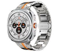 VMBVBHMDF Titanium Band Fit For Samsung Galaxy Watch 7 Ultra 47mm Men Bracelet Metal Strap For Galaxy Watch 7 Ultra 47mm Replacement Watchband(Titanium orange)