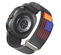 VMBVBHMDF Trail Loop Fit For Samsung Galaxy Watch 7 Ultra Strap 47mm Accessories Sport Nylon Bracelet Fit For Samsung Galaxy Watch Ultra Band 47mm(Black Gray 1,XL)