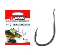 VMC Method Feeder Hook 7005 Extra Strong and Short Leader Hook 12 cm #8