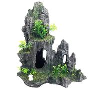 VMCN Aquarium Decoration Extra Large and Tall for Fish Tank Rock Thematic Ornaments Aquarium Mountain View Stone Ornaments Aquarium Decor Tree House Cave Fish Tank Decoration - Extra Large