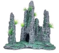 VMCN Aquarium Decoration Large and Tall for Fish Tank Rock Thematic Ornaments Aquarium Mountain View Stone Ornaments Aquarium Decor Tree House Cave Fish Tank Decoration - Large