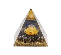 VMDEKK Moonstone Amethyst Crystal Tower Healing Crystal Gifts Nature Chakra Crushed Stone Lotus Flower of Life Crystals and Gemstones Orgonite Pyramid Chakra Spiritual Gifts for Women (Smoky Quartz)