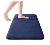 VMDVBNA Bathroom mat Super Absorbent Floor Bath Mat Anti Slip Coral Velvet Bathroom Door Memory Foam Non-Slip Soft for Floor(Blue,50 80cm)