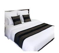 VMDVBNA Bed Runners Home Hotel Shiny Bedroom Bed Tail Towel Bedspread Protector Bedding Decor Wedding Decoration(Color 05,45x210cm)