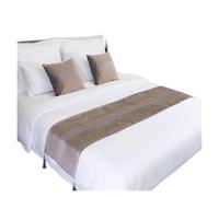 VMDVBNA Bed Runners Home Hotel Shiny Bedroom Bed Tail Towel Bedspread Protector Bedding Decor Wedding Decoration(Color 01,45x180cm)