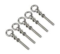 VMDVBNA Eye Bolts Screw in 5PCS Long Shoulder Lifting Eye Bolt with Nut Ring Loop Hole 316 Stainless Steel M6 M8 M10 M12(M6X60)