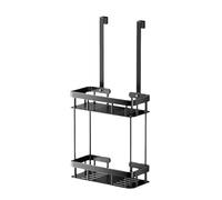 VMDVBNA Shower caddy Floor Bathroom Wall Mounted Storage Rack Room Door Toiletries Organizer Hanger for Home(Double-layer)