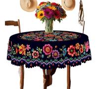 VMDVBNA Table Cloth Wipe Clean 1 Piece Of Spring Colorfulful Floral Print Tablecloth, Round And Rectangular Optional Suitable For Summer Indoor Outdoor Table Decoration(140X180Cm)