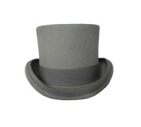 VMDVBNA Top Hat Classic Wool Felt Hats Equestrian Cap Magic Hat Gentlemen Top Men Women Vintage Black Red for Men(Grey,S 52-55cm)