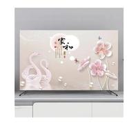 VMDVBNA Tv cover TV Cover Protection Dust Household Hanging Home Universal Flowers Decoration Simple for Screen(E,70inch 161x96cm)
