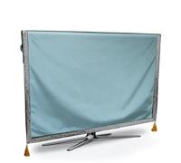 VMDVBNA Tv cover TV Set Cover Hanging Desktop Plain Silk Satin Cloth Simple Universal towel for Screen(Light blue,119x71 cm)